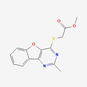 METHYL 2-[(2-METHYL[1]BENZOFURO[3,2-D]PYRIMIDIN-4-YL)SULFANYL]ACETATE