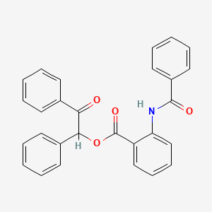 molecular formula C28H21NO4 B3931331 2-oxo-1,2-diphenylethyl 2-(benzoylamino)benzoate 