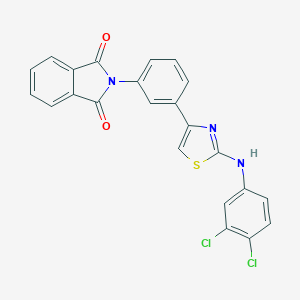molecular formula C23H13Cl2N3O2S B393135 2-{3-[2-(3,4-dichloroanilino)-1,3-thiazol-4-yl]phenyl}-1H-isoindole-1,3(2H)-dione 