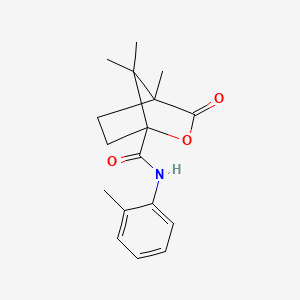 4,7,7-trimethyl-N-(2-methylphenyl)-3-oxo-2-oxabicyclo[2.2.1]heptane-1-carboxamide