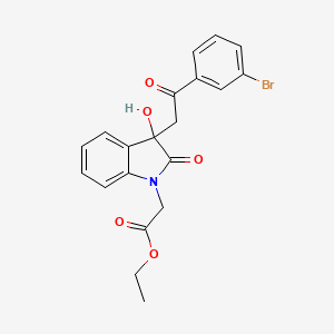 ethyl {3-[2-(3-bromophenyl)-2-oxoethyl]-3-hydroxy-2-oxo-2,3-dihydro-1H-indol-1-yl}acetate