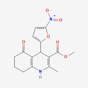 molecular formula C16H16N2O6 B3931371 methyl 2-methyl-4-(5-nitro-2-furyl)-5-oxo-1,4,5,6,7,8-hexahydro-3-quinolinecarboxylate 