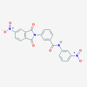 molecular formula C21H12N4O7 B393139 3-(5-nitro-1,3-dioxo-1,3-dihydro-2H-isoindol-2-yl)-N-(3-nitrophenyl)benzamide 