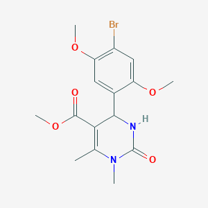 molecular formula C16H19BrN2O5 B3931397 methyl 4-(4-bromo-2,5-dimethoxyphenyl)-1,6-dimethyl-2-oxo-1,2,3,4-tetrahydro-5-pyrimidinecarboxylate 