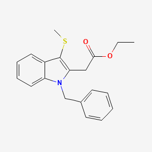 ethyl [1-benzyl-3-(methylthio)-1H-indol-2-yl]acetate