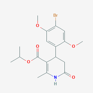 molecular formula C18H22BrNO5 B3931409 propan-2-yl 4-(4-bromo-2,5-dimethoxyphenyl)-2-methyl-6-oxo-1,4,5,6-tetrahydropyridine-3-carboxylate 