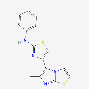 4-(6-methylimidazo[2,1-b][1,3]thiazol-5-yl)-N-phenyl-1,3-thiazol-2-amine