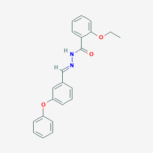 molecular formula C22H20N2O3 B393142 2-ethoxy-N'-(3-phenoxybenzylidene)benzohydrazide 