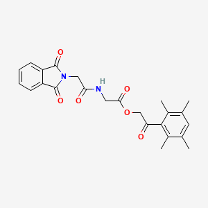 molecular formula C24H24N2O6 B3931429 2-oxo-2-(2,3,5,6-tetramethylphenyl)ethyl N-[(1,3-dioxo-1,3-dihydro-2H-isoindol-2-yl)acetyl]glycinate 