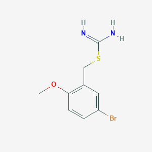 molecular formula C9H11BrN2OS B3931433 5-bromo-2-methoxybenzyl imidothiocarbamate 