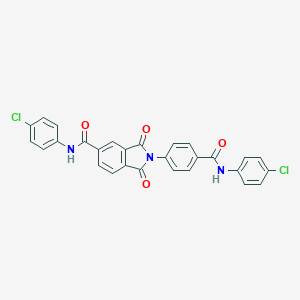 molecular formula C28H17Cl2N3O4 B393146 2-{4-[(4-chloroanilino)carbonyl]phenyl}-N-(4-chlorophenyl)-1,3-dioxo-5-isoindolinecarboxamide 