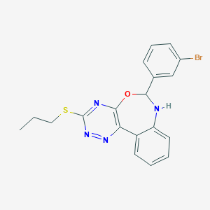 6-(3-Bromophenyl)-3-(propylsulfanyl)-6,7-dihydro[1,2,4]triazino[5,6-d][3,1]benzoxazepine