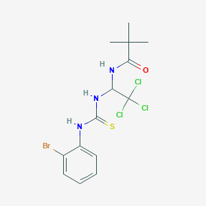 N-[1-({[(2-bromophenyl)amino]carbonothioyl}amino)-2,2,2-trichloroethyl]-2,2-dimethylpropanamide