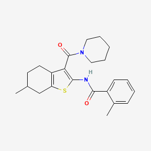 2-methyl-N-[6-methyl-3-(1-piperidinylcarbonyl)-4,5,6,7-tetrahydro-1-benzothien-2-yl]benzamide