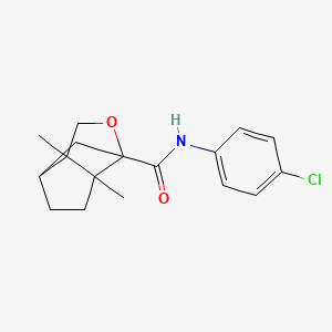 N-(4-chlorophenyl)-6,7-dimethyl-4-oxatricyclo[4.3.0.0~3,7~]nonane-3-carboxamide