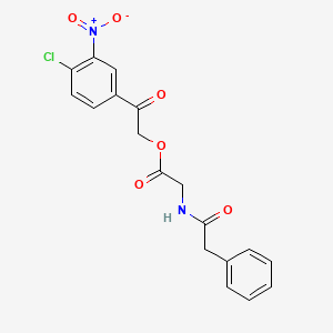 2-(4-chloro-3-nitrophenyl)-2-oxoethyl N-(phenylacetyl)glycinate