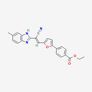 ethyl 4-{5-[2-cyano-2-(5-methyl-1H-benzimidazol-2-yl)vinyl]-2-furyl}benzoate