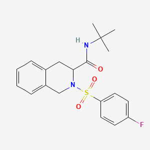 N-(tert-butyl)-2-[(4-fluorophenyl)sulfonyl]-1,2,3,4-tetrahydro-3-isoquinolinecarboxamide