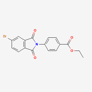 ethyl 4-(5-bromo-1,3-dioxo-1,3-dihydro-2H-isoindol-2-yl)benzoate