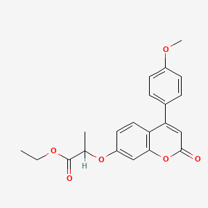 ethyl 2-{[4-(4-methoxyphenyl)-2-oxo-2H-chromen-7-yl]oxy}propanoate