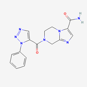 7-[(1-phenyl-1H-1,2,3-triazol-5-yl)carbonyl]-5,6,7,8-tetrahydroimidazo[1,2-a]pyrazine-3-carboxamide