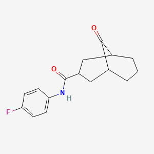 N-(4-fluorophenyl)-9-oxobicyclo[3.3.1]nonane-3-carboxamide