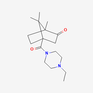 4-[(4-ethyl-1-piperazinyl)carbonyl]-1,7,7-trimethylbicyclo[2.2.1]heptan-2-one