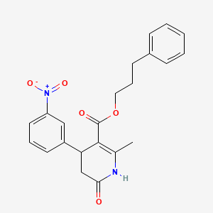 3-phenylpropyl 2-methyl-4-(3-nitrophenyl)-6-oxo-1,4,5,6-tetrahydro-3-pyridinecarboxylate