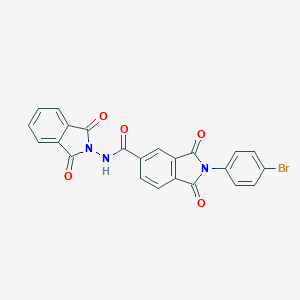 molecular formula C23H12BrN3O5 B393164 2-(4-bromophenyl)-N-(1,3-dioxo-1,3-dihydro-2H-isoindol-2-yl)-1,3-dioxo-5-isoindolinecarboxamide 