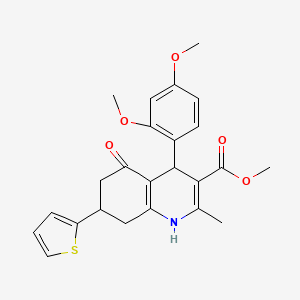 methyl 4-(2,4-dimethoxyphenyl)-2-methyl-5-oxo-7-(2-thienyl)-1,4,5,6,7,8-hexahydro-3-quinolinecarboxylate