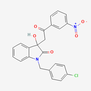 1-(4-chlorobenzyl)-3-hydroxy-3-[2-(3-nitrophenyl)-2-oxoethyl]-1,3-dihydro-2H-indol-2-one
