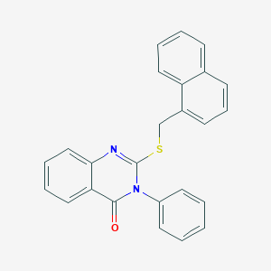 molecular formula C25H18N2OS B393194 2-[(1-naphthylmethyl)sulfanyl]-3-phenyl-4(3H)-quinazolinone CAS No. 312498-80-9