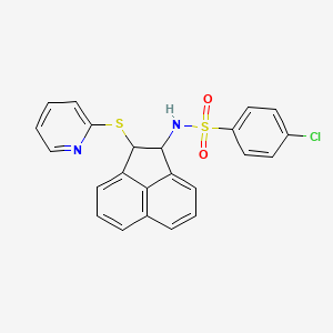 4-chloro-N-[2-(2-pyridinylthio)-1,2-dihydro-1-acenaphthylenyl]benzenesulfonamide