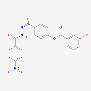 4-{[(Z)-2-(4-nitrobenzoyl)hydrazono]methyl}phenyl 3-bromobenzoate