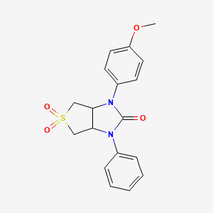 1-(4-methoxyphenyl)-3-phenyltetrahydro-1H-thieno[3,4-d]imidazol-2(3H)-one 5,5-dioxide