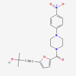 2-methyl-4-(5-{[4-(4-nitrophenyl)-1-piperazinyl]carbonyl}-2-furyl)-3-butyn-2-ol