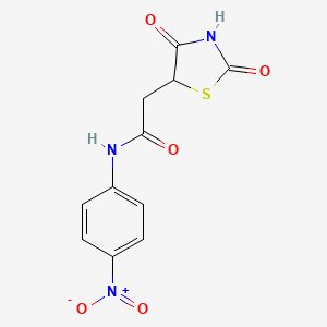 2-(2,4-dioxo-1,3-thiazolidin-5-yl)-N-(4-nitrophenyl)acetamide