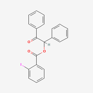 molecular formula C21H15IO3 B3931969 2-oxo-1,2-diphenylethyl 2-iodobenzoate 