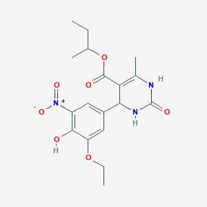 sec-butyl 4-(3-ethoxy-4-hydroxy-5-nitrophenyl)-6-methyl-2-oxo-1,2,3,4-tetrahydro-5-pyrimidinecarboxylate