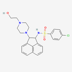 4-chloro-N-{2-[4-(2-hydroxyethyl)-1-piperazinyl]-1,2-dihydro-1-acenaphthylenyl}benzenesulfonamide