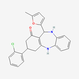 3-(2-chlorophenyl)-11-(5-methyl-2-furyl)-2,3,4,5,10,11-hexahydro-1H-dibenzo[b,e][1,4]diazepin-1-one