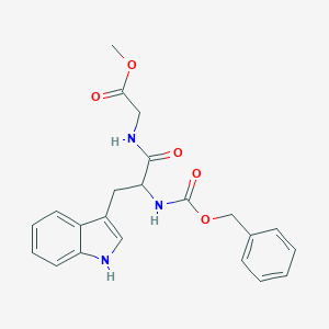 molecular formula C22H23N3O5 B393204 methyl 2-[[3-(1H-indol-3-yl)-2-(phenylmethoxycarbonylamino)propanoyl]amino]acetate 