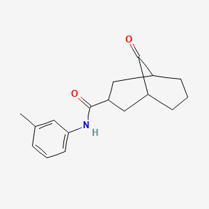 molecular formula C17H21NO2 B3932051 N-(3-methylphenyl)-9-oxobicyclo[3.3.1]nonane-3-carboxamide 
