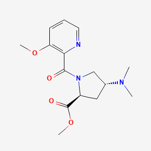 molecular formula C15H21N3O4 B3932072 methyl (2S,4R)-4-(dimethylamino)-1-[(3-methoxypyridin-2-yl)carbonyl]pyrrolidine-2-carboxylate 