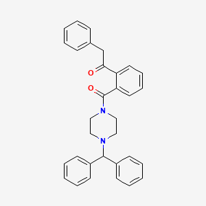 molecular formula C32H30N2O2 B3932074 1-(2-{[4-(diphenylmethyl)-1-piperazinyl]carbonyl}phenyl)-2-phenylethanone 