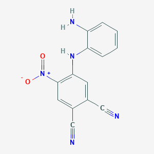 molecular formula C14H9N5O2 B3932084 4-[(2-aminophenyl)amino]-5-nitrophthalonitrile 