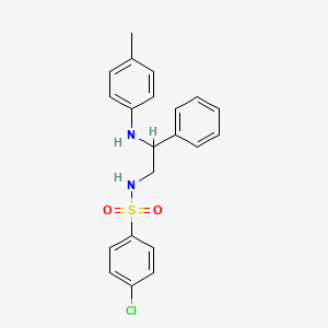 4-chloro-N-{2-[(4-methylphenyl)amino]-2-phenylethyl}benzenesulfonamide