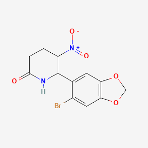 6-(6-bromo-1,3-benzodioxol-5-yl)-5-nitro-2-piperidinone