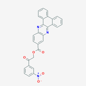 molecular formula C29H17N3O5 B3932179 2-(3-nitrophenyl)-2-oxoethyl dibenzo[a,c]phenazine-11-carboxylate 