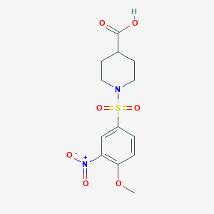 1-[(4-methoxy-3-nitrophenyl)sulfonyl]-4-piperidinecarboxylic acid